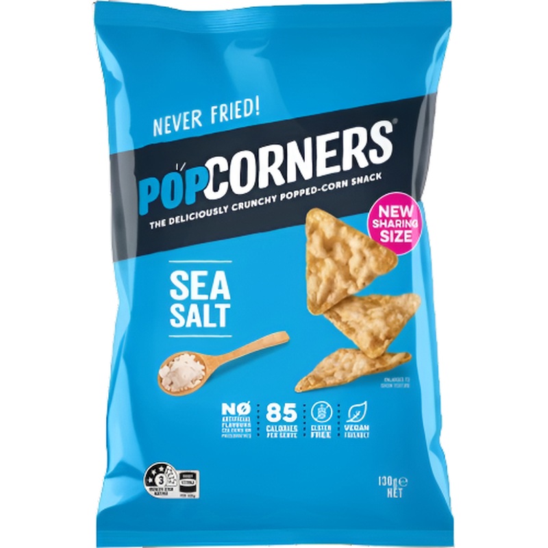 PopCorners Popcorn Chips Sea Salt 130g