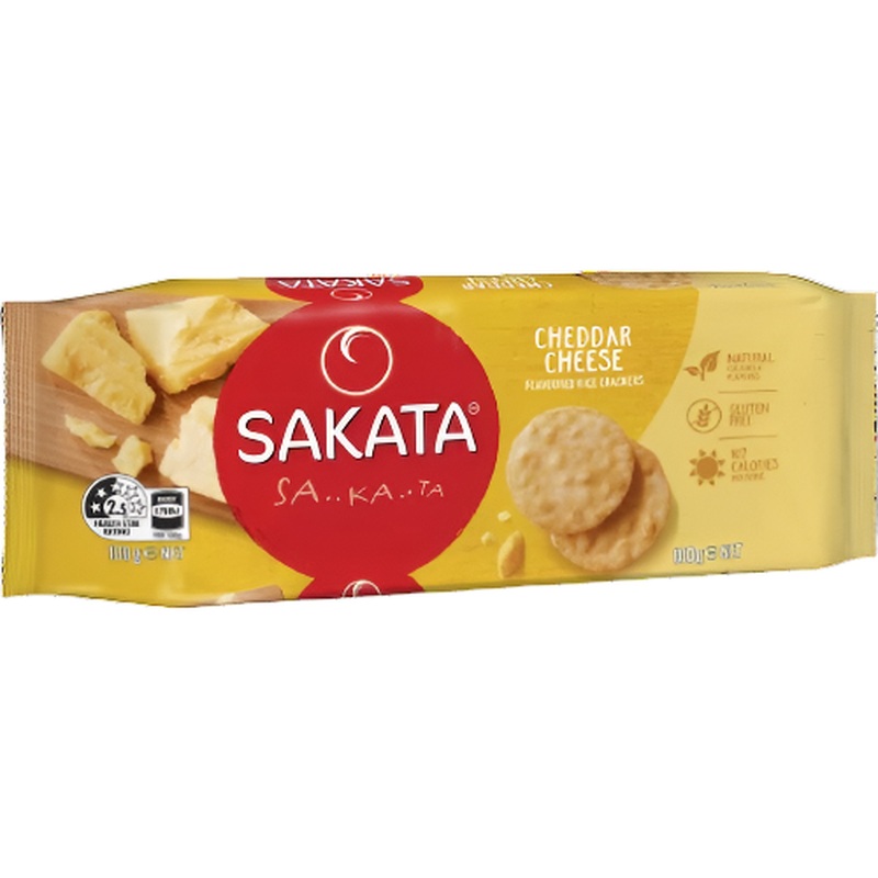 Sakata Rice Crackers Cheddar Cheese 100g