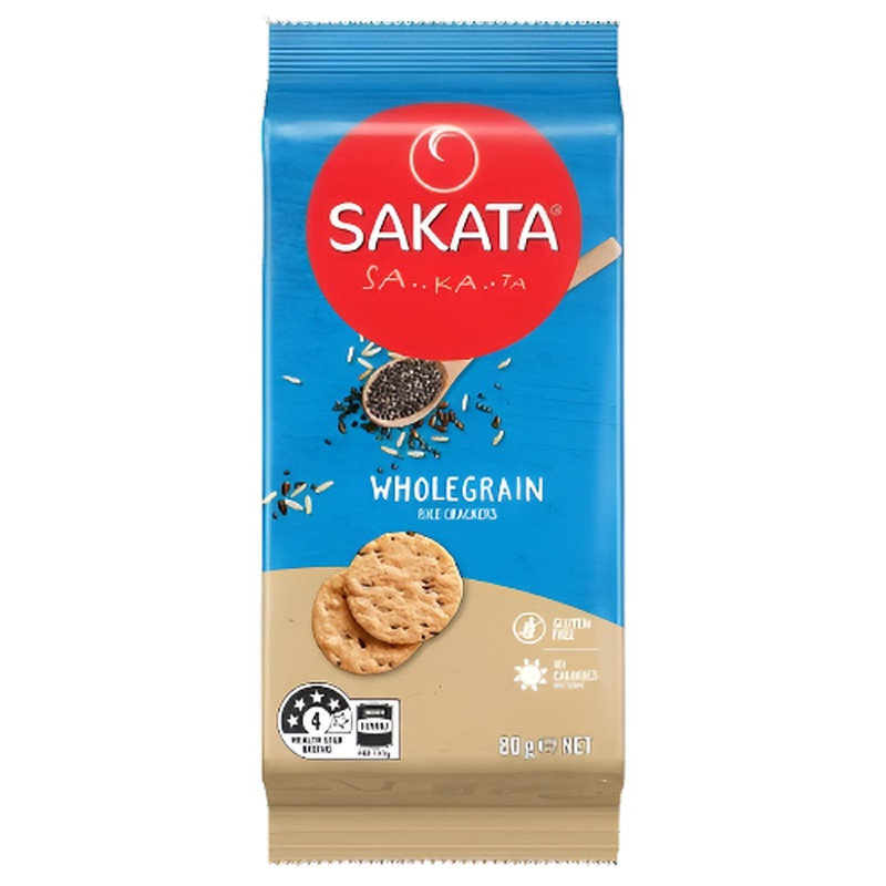 Sakata Rice Crackers Wholegrain 80g