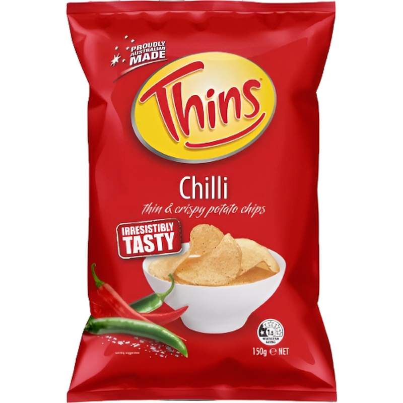 Thins Chips Chilli 150g