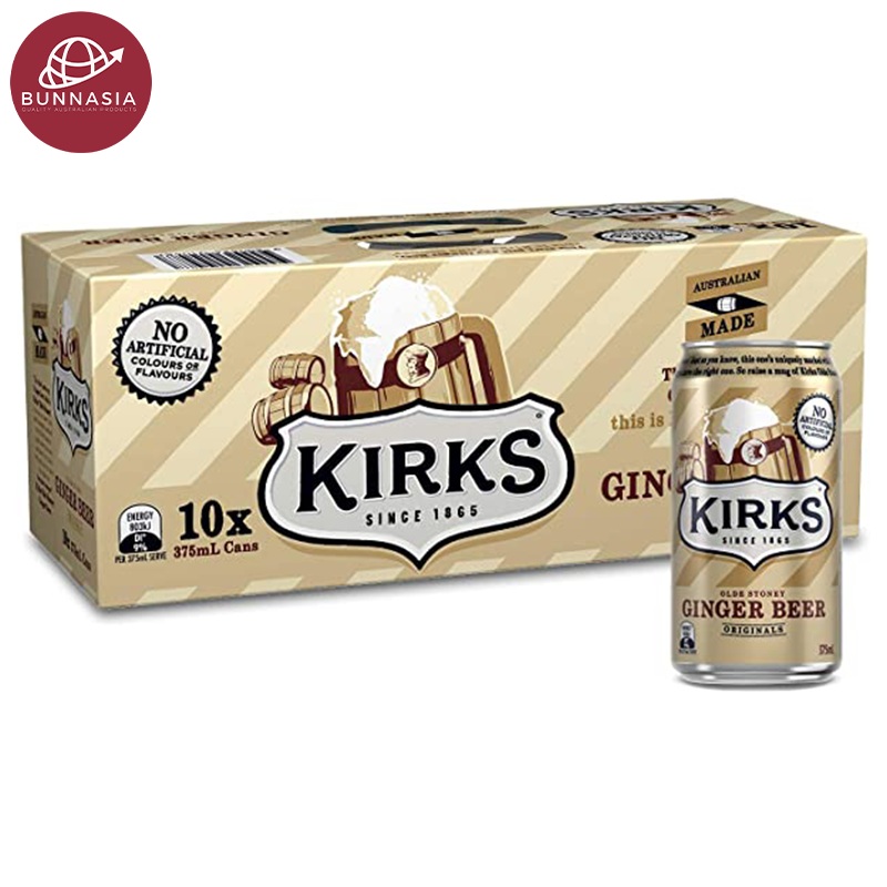 Kirks Olde Stoney Ginger Beer 375ml pack 10 cans