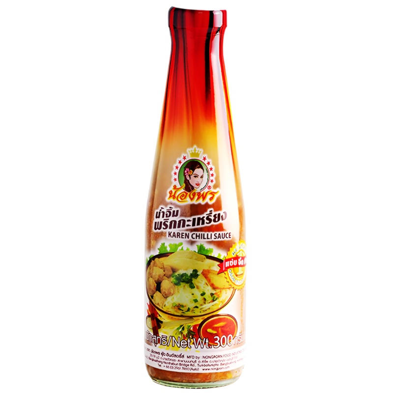 NONGPORN Dipping Garlic Karen Chilli Sauce Bottle 300 ml