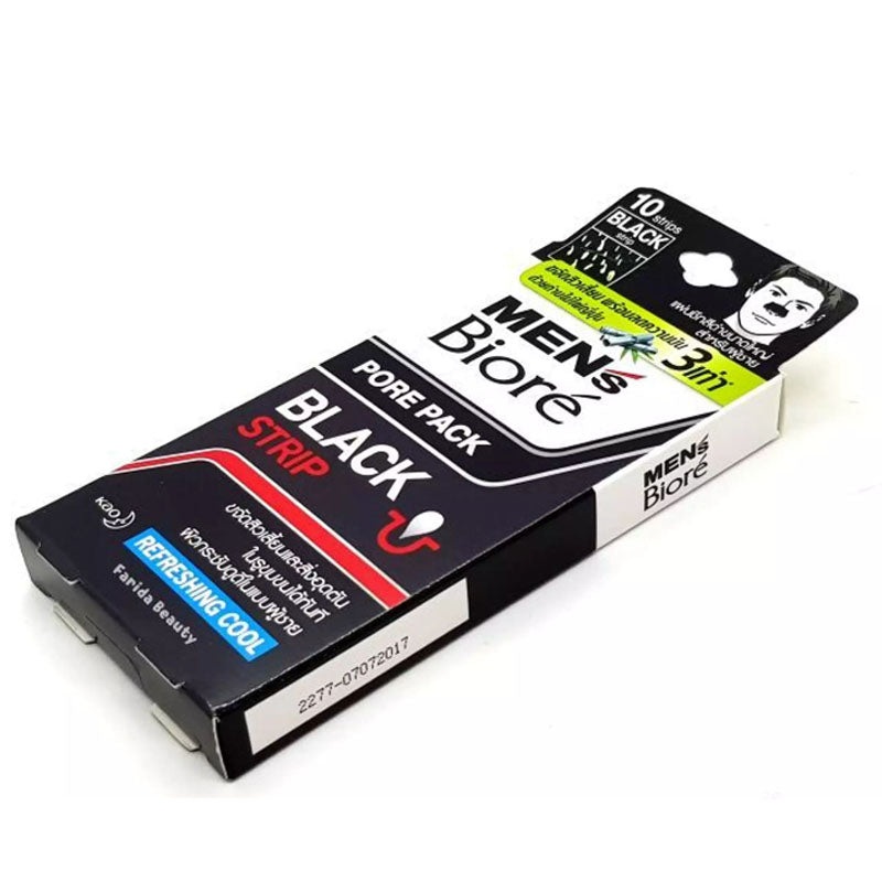 MENS Biore Pore pack black strip pack of 10 strips