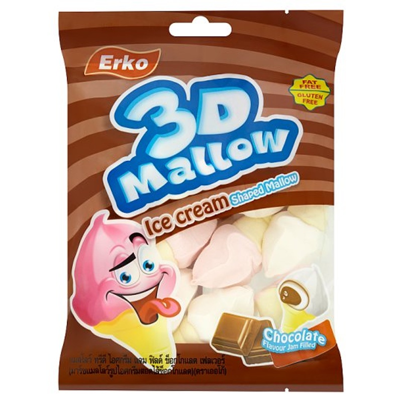 Ergo Mallow 3D Chocolate Filled Marshmallow Shaped Ice Cream 80g