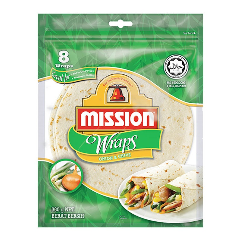 Mission Wraps Onion & Chive 360g