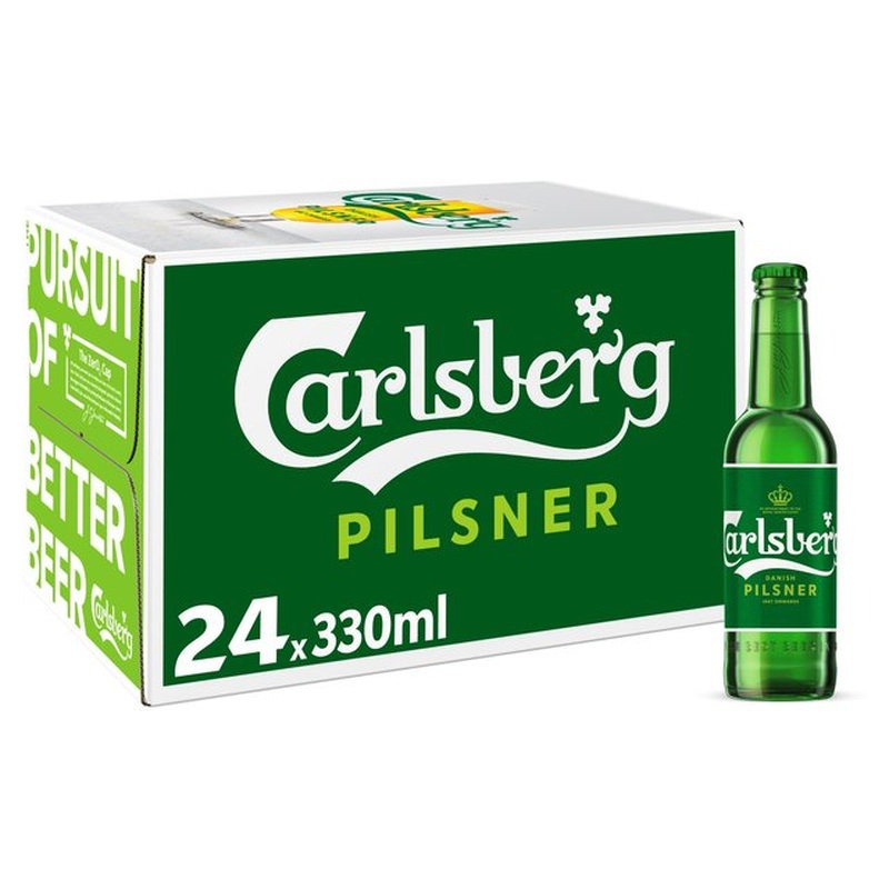 Carlsberg 330ml bottle per box of 24 bottles
