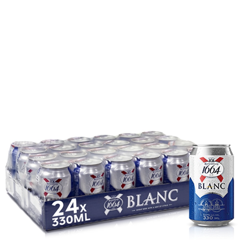 Kronenbourg 1664 Blanc 330ml Can per box of 24 Can