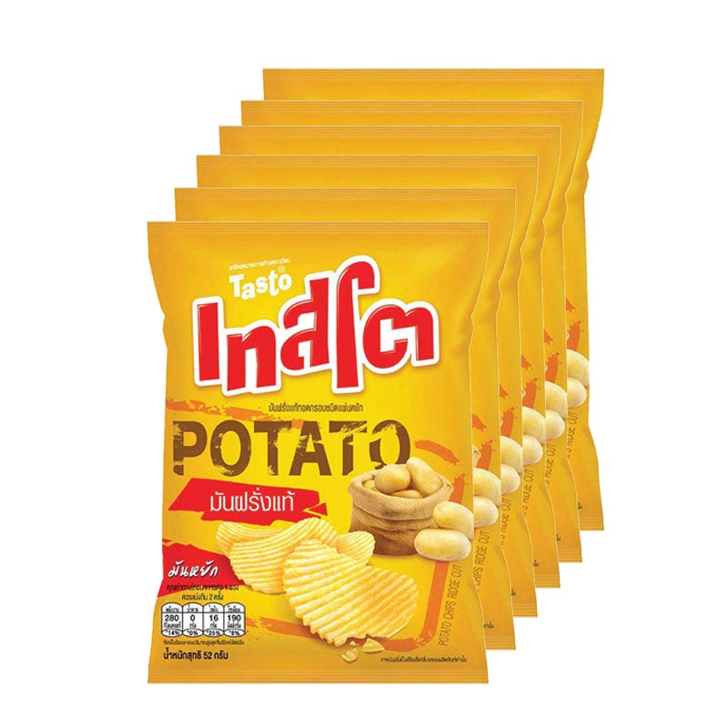 Tasto Ridge Cut Potato chips 52g 6pcs