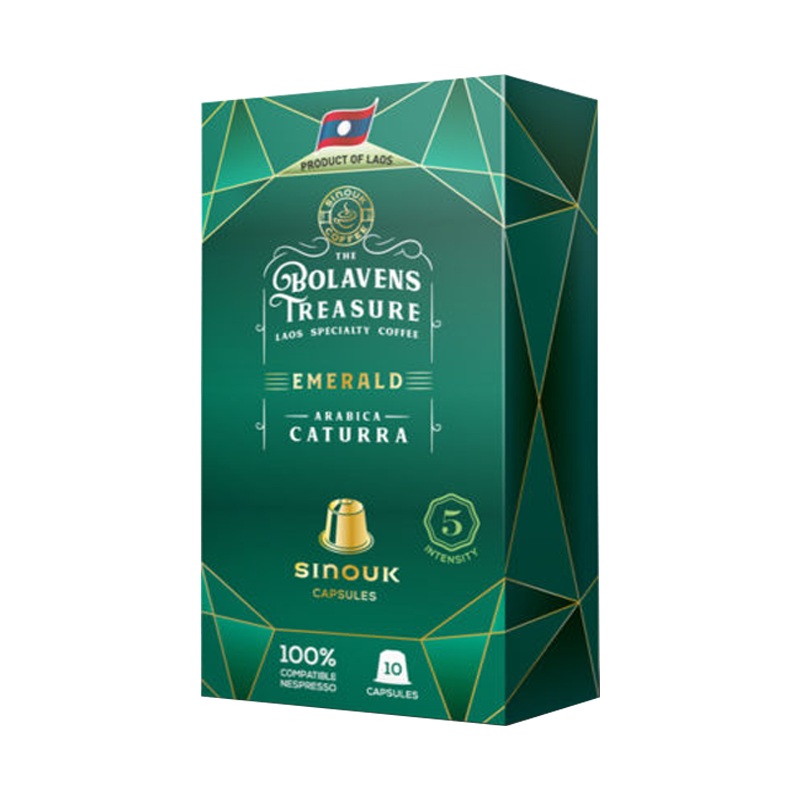 Sinouk Coffee Bolavens Treasure Imperial Topaz Arabica Caturra 10Capsules