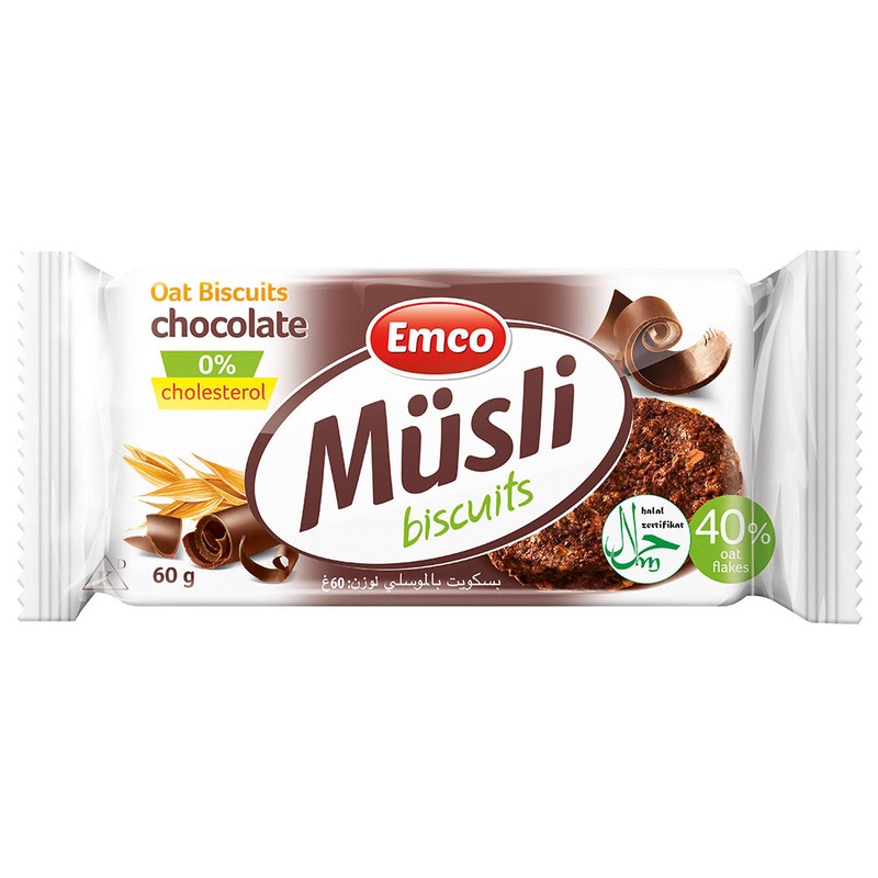 Emco Musli Biscuits Chocolate 60g