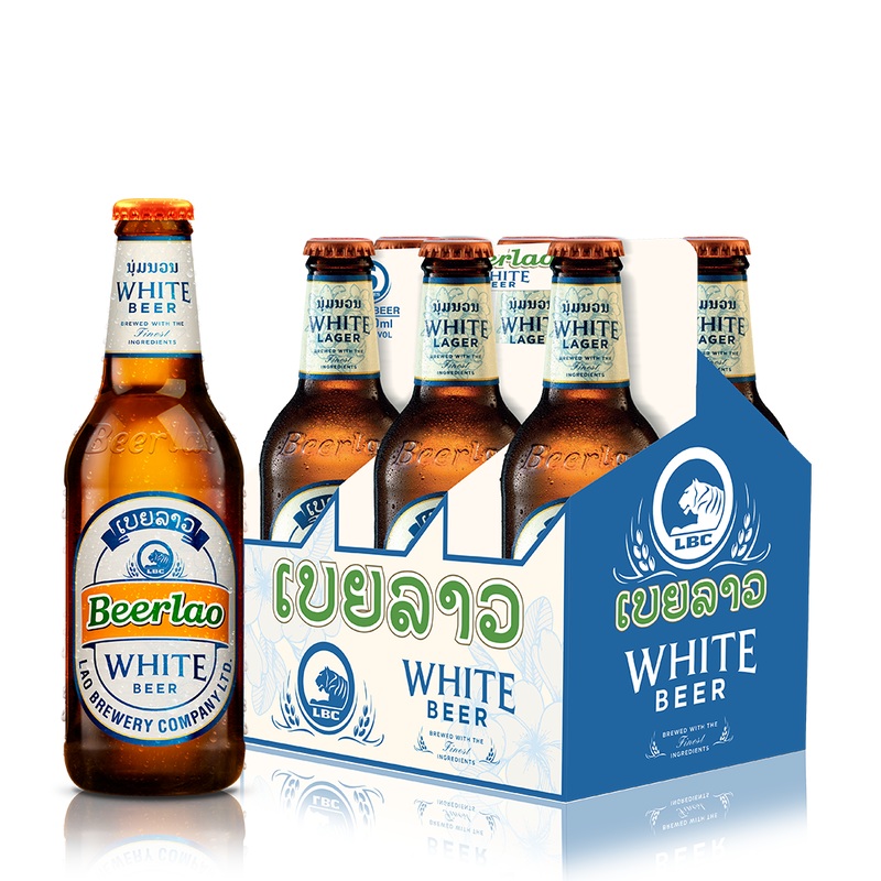 Beerlao White 330ml bottle Pack 6 Bottle