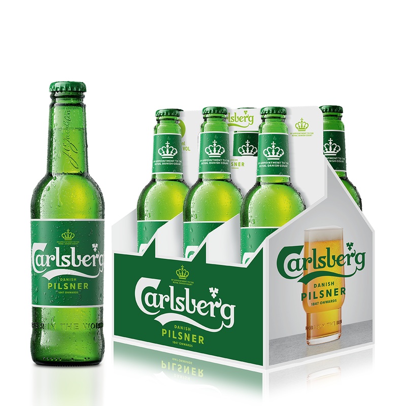 Carlsberg 330ml bottle Pack 6 bottle