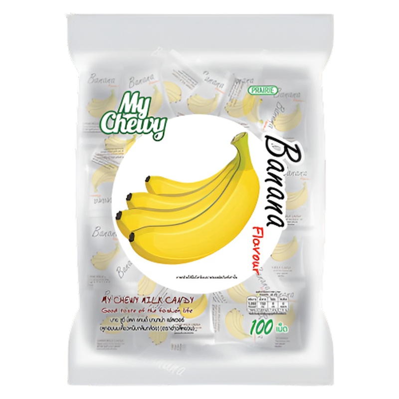 My Chewy Banana Candy 360g Pack of 100pcs