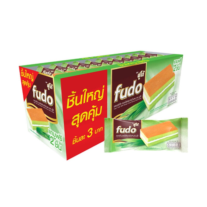 Fudo Layer Cake With Pandan Cream Flavour 16gx24pcs