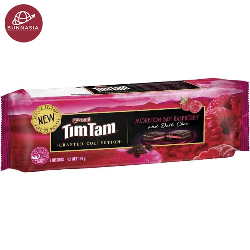 Arnott's Tim Tam Moreton Bay Raspberry & Dark Choc 160g