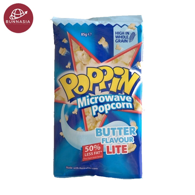 Poppin Microwave Popcorn Lite Butter 85g
