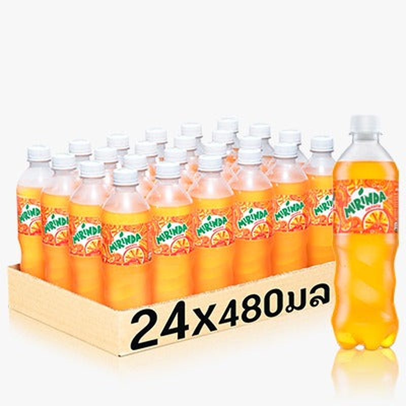 Mirinda Orange 480ml bottle per pack of 24 bottles