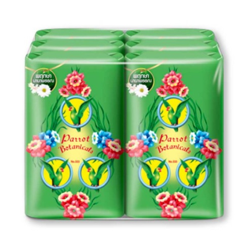 Parrot Botanicals Green Soap Refreshing Floral Size 55g pack of 6pcs