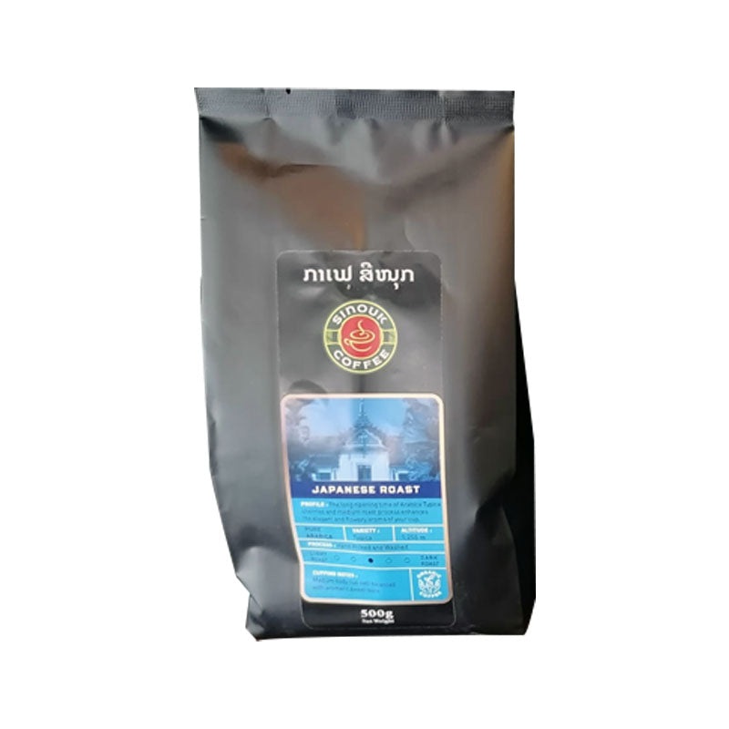 Sinouk Coffee Japanese  Roast Coffee Beans Size 500g