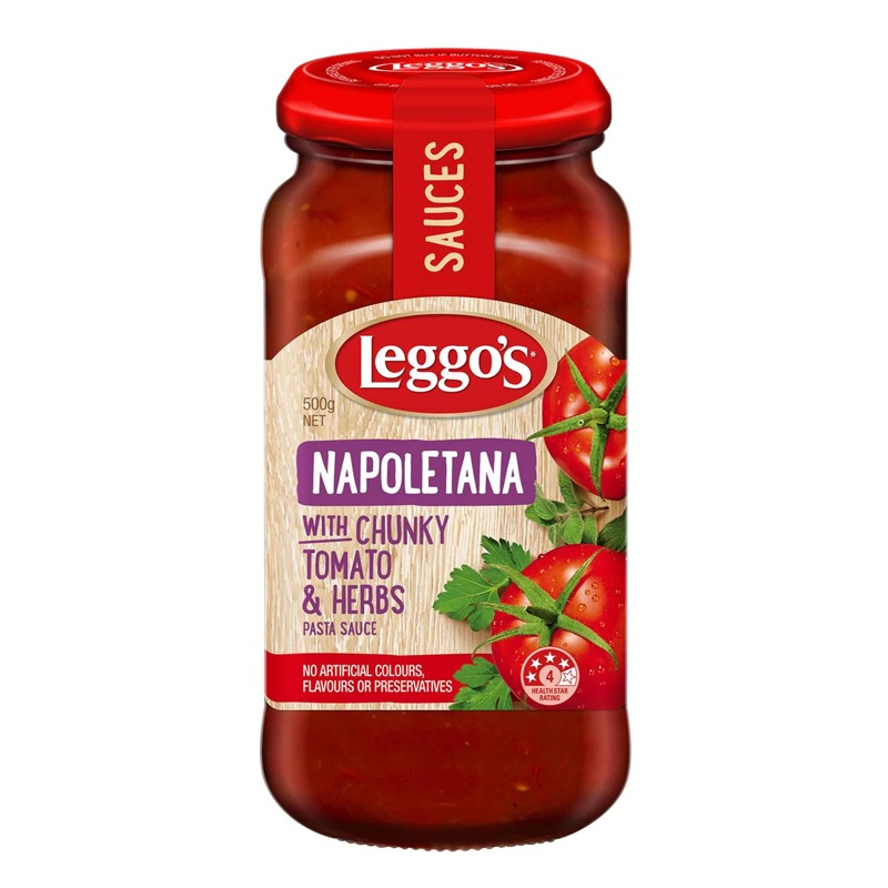 Leggos Napoletana with Chunky Tomato & Herbs Sauce 500g