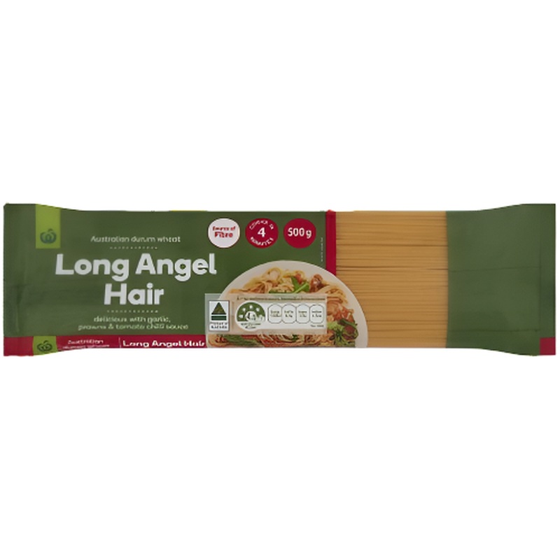 Woolworths Pasta Long Angel Hair 500g