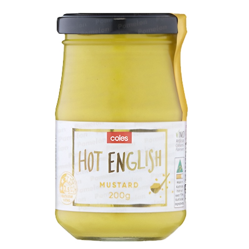 Coles Mustard Hot English 200g