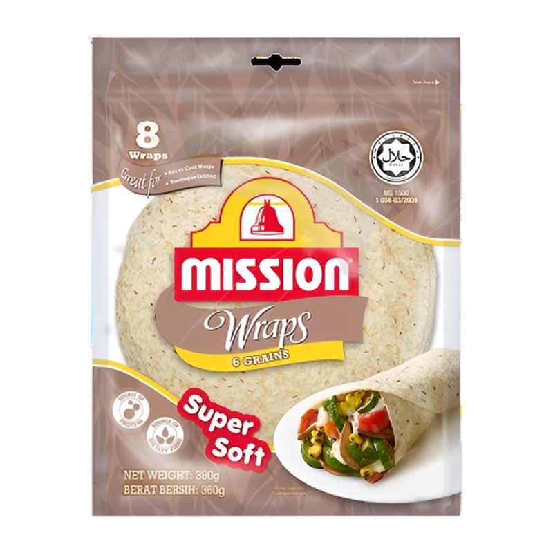 Mission 6 Grain Wraps  360g