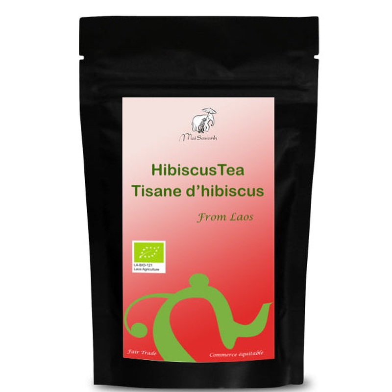 Premium Hibiscus Tea - Organic Tisane d'Hibiscus 50g | Mai Savanh Lao