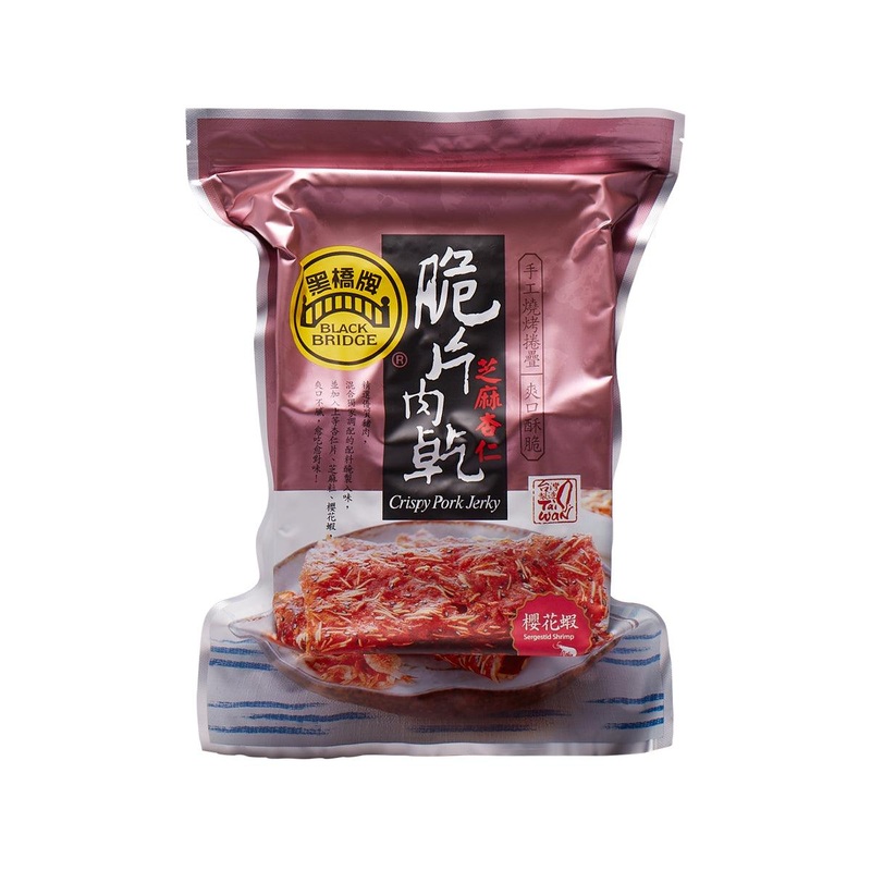 BLACK BRIDGE Crisp Pork Jerky with Almond, Sesame and Sergestid Shrimp  (10pcs)
