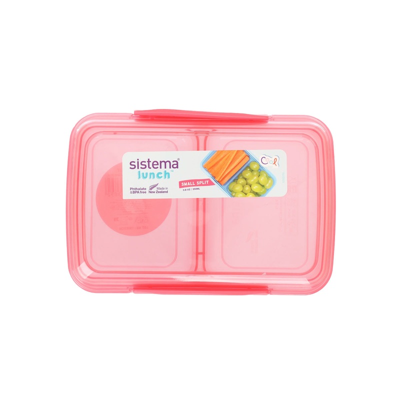 SISTEMA Small Split Lunch Food Container - Col Mix