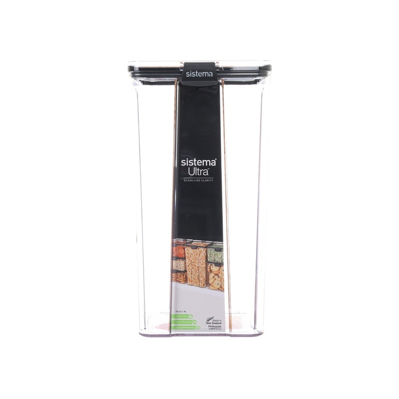 SISTEMA Ultra Square Tritan Large Container 4L