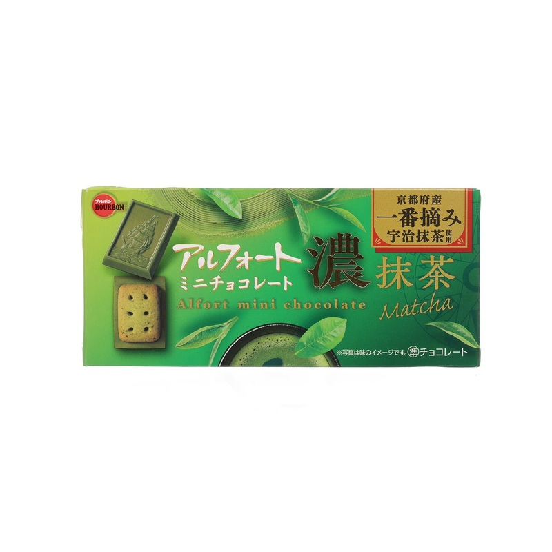 BOURBON Alfort Mini Chocolate Biscuit - Matcha Flavor  (60g)