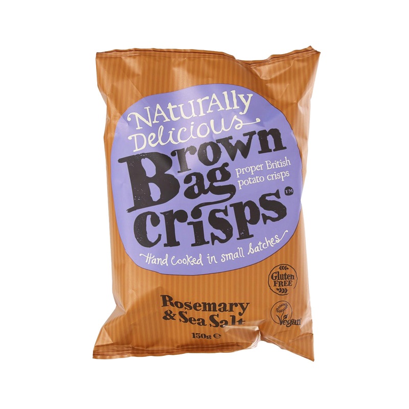 BROWN BAG CRISPS Rosemary & Sea Salt Hand-Cooked Potato Crisps  (150g)