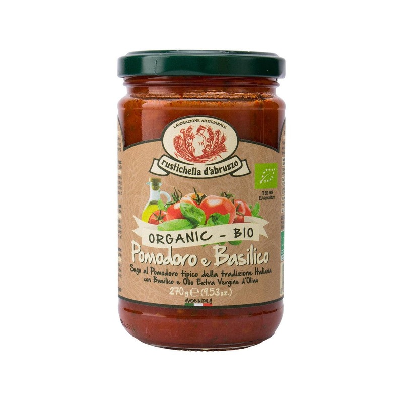 RUSTICHELLA D'ABRUZZO Organic Tomato Sauce with Basil  (270g)