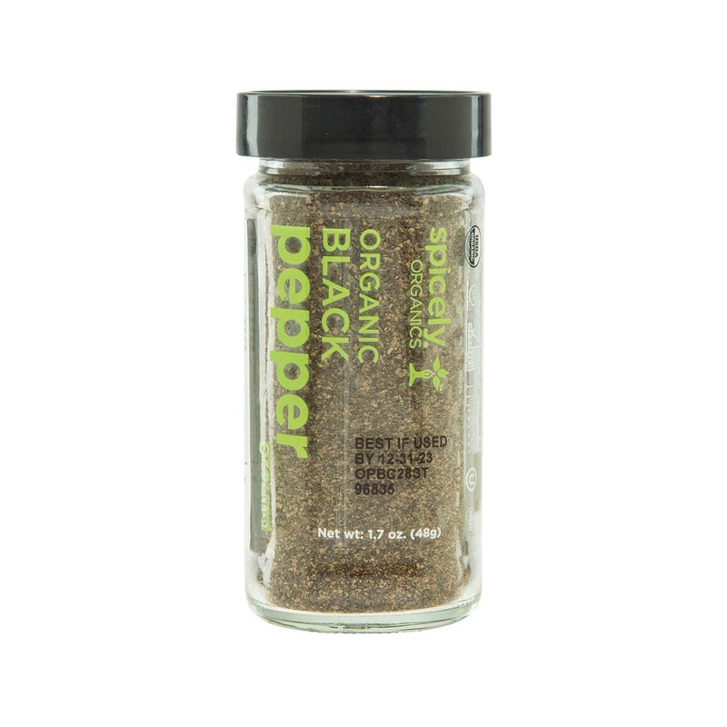 SPICELY Organic Ground Black Pepper  (48g)