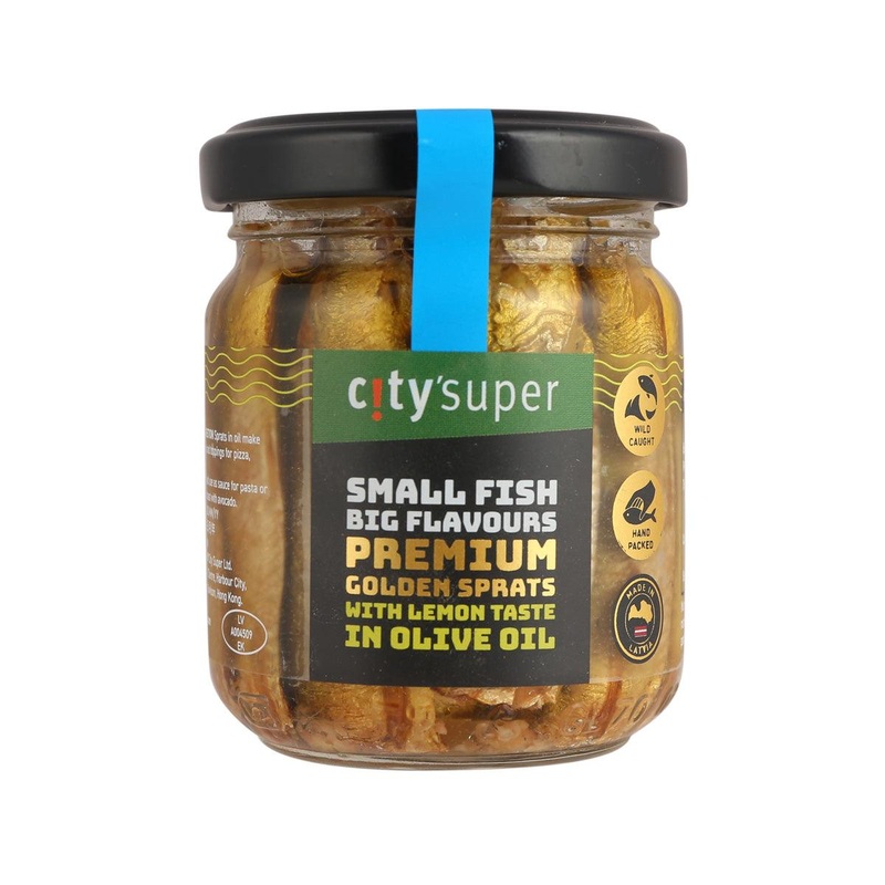 CITYSUPER Premium Golden Sprats with Lemon Taste in Olive Oil  (100g)