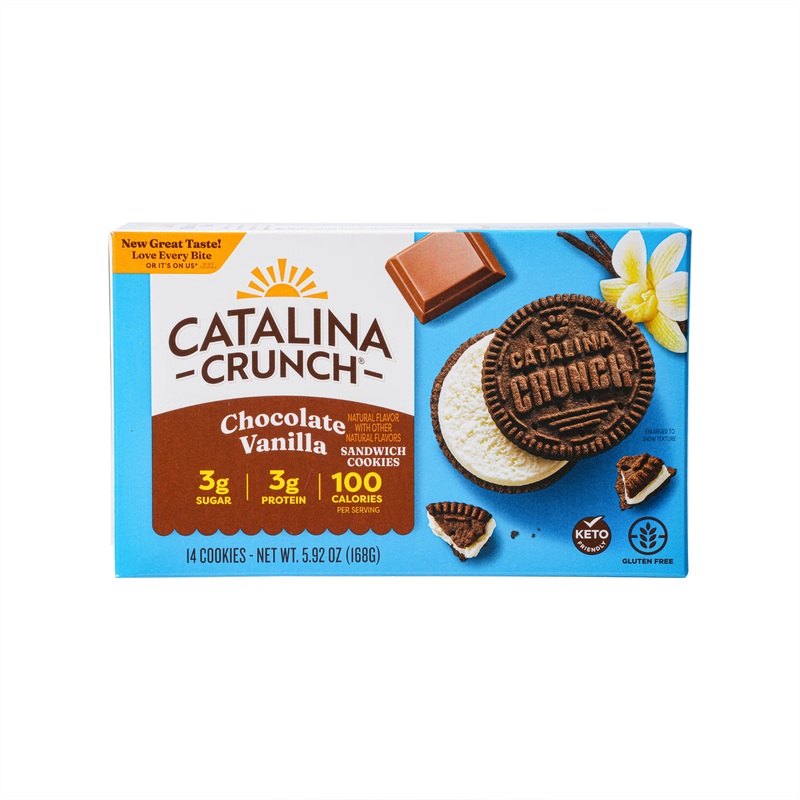 CATALINA CRUNCH Chocolate Vanilla Flavored Sandwich Cookies  (168g)