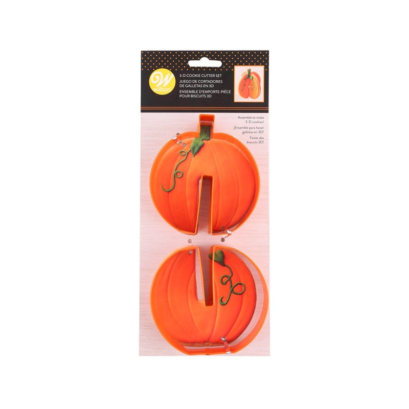 WILTON Halloween 3D Cookie Cutter Set - Pumpkin  (2pc)