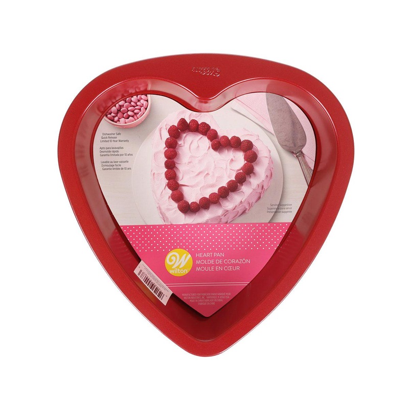 WILTON Red Non-stick Heart Pan 9 In
