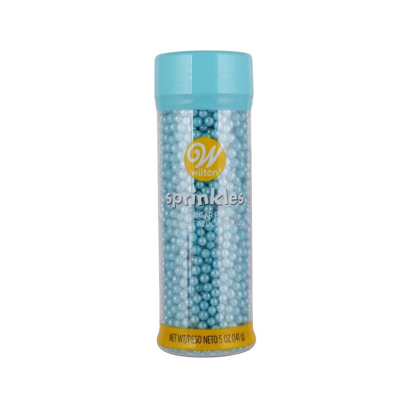 WILTON Sprinkles - Blue Sugar Pearls  (141g)