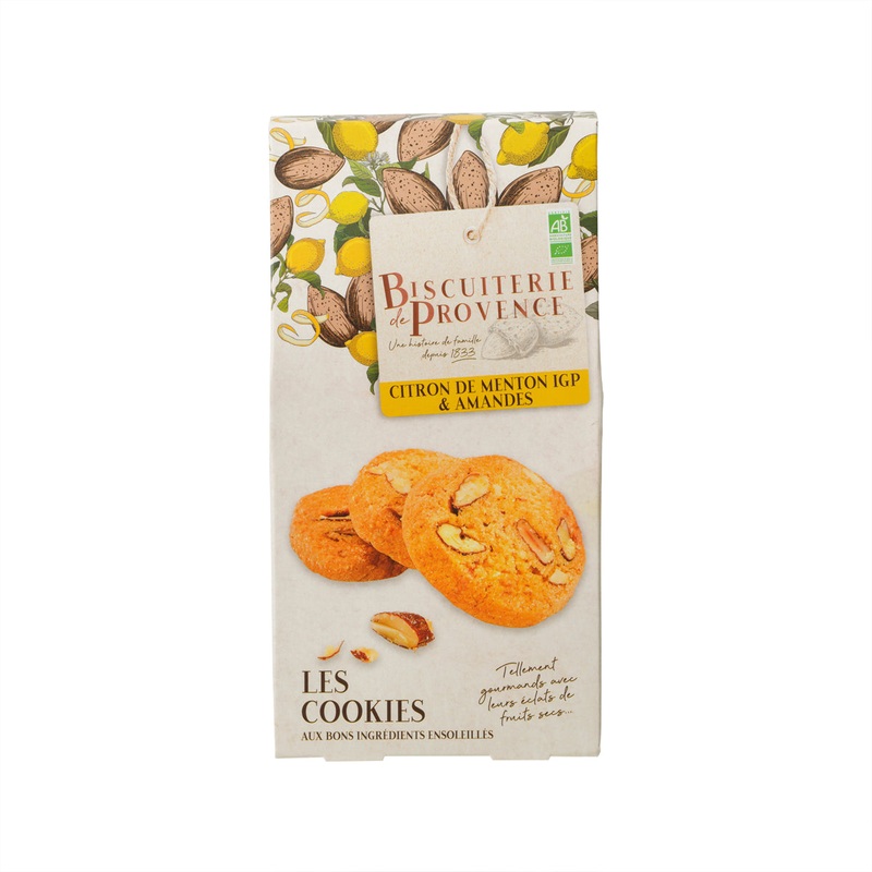 BISCUITERIE DE PROVENCE Organic Menton PGI Lemon & Almonds Cookies  (120g)