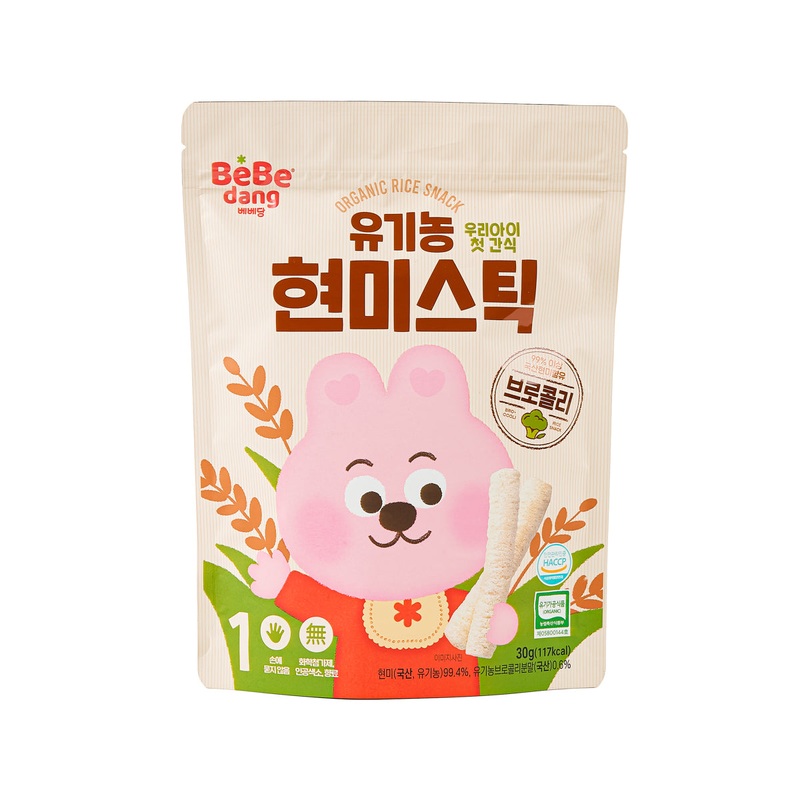 BEBEDANG Organic Brown Rice Stick - Broccoli  (30g)