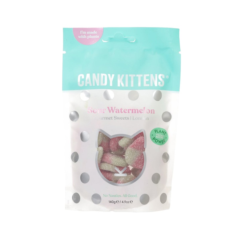 CANDY KITTENS Vegan Kittens Shaped Gummy - Sour Watermelon  (140g)