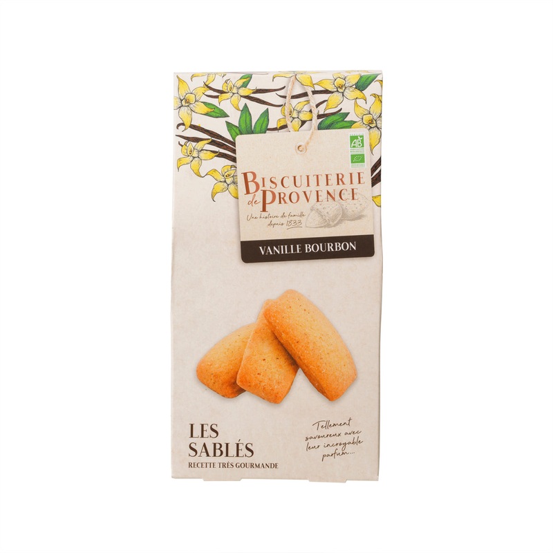 BISCUITERIE DE PROVENCE Organic Bourbon Vanilla Shortbreads  (120g)