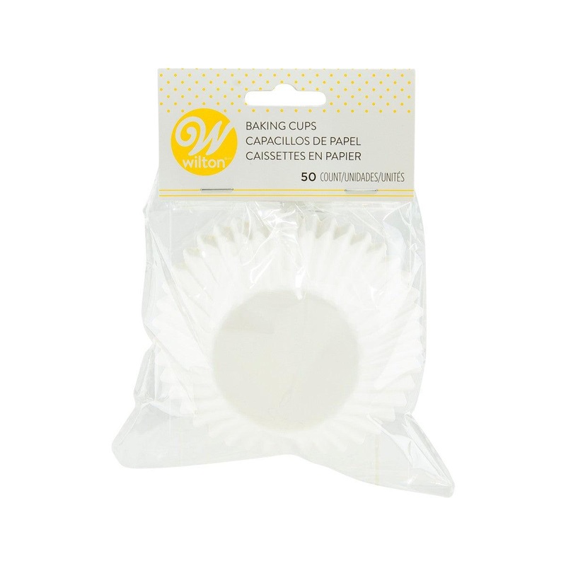 WILTON Baking Cups - White Jumbo