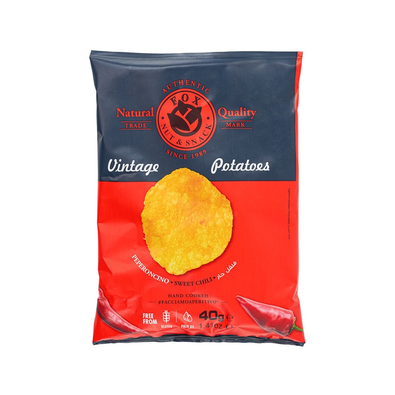 FOX Hand Cooked Potato Chips - Sweet Chili  (40g)