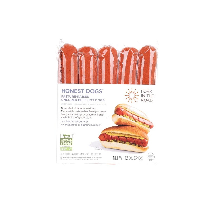 FORK IN THE ROAD Honest Dogs Pasture-Raised Uncured Beef Hot Dogs  (340g)