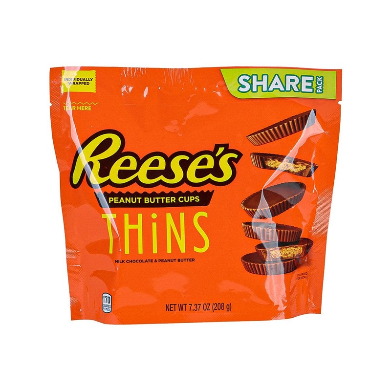 REESE'S Milk Chocolate & Peanut Butter Cups Thins  (208g)
