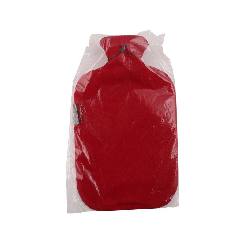 FASHY Fleece Hot Water Bottle 2L - Cranberry