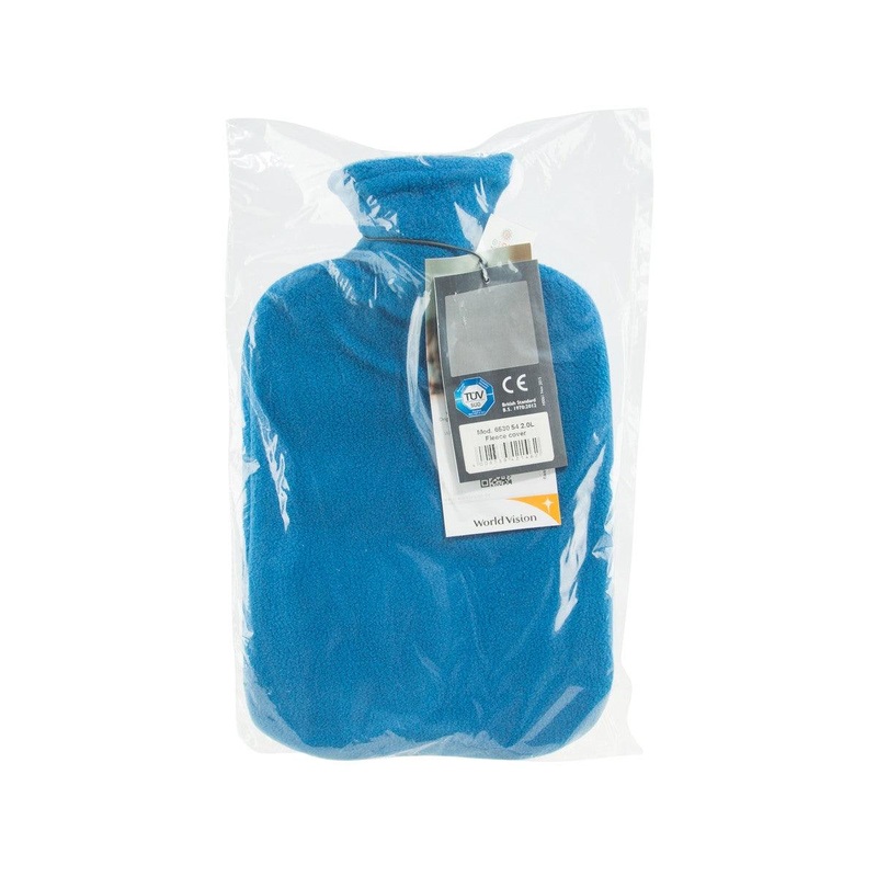 FASHY Fleece Hot Water Bottle 2L - Saphir